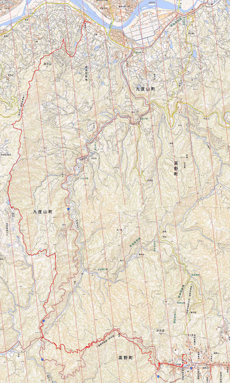 高野山町石道　ルート図