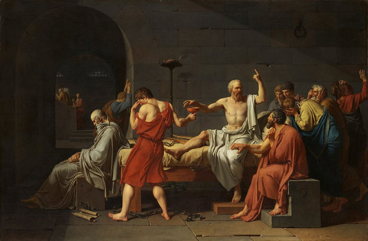 Самые известные картины Давида - смерть Сократа