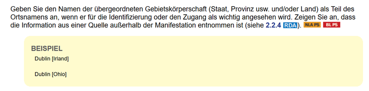 Ausschnitt aus RDA 2.8.2.3, Screenshot aus dem RDA Toolkit (www.rdatoolkit.org), verwendet mit Genehmigung der RDA-Verleger (American Library Association, Canadian Library Association und CILIP)