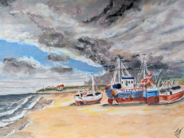1.Regen of toch  niet***Regn kommer eller ej 18x24cm