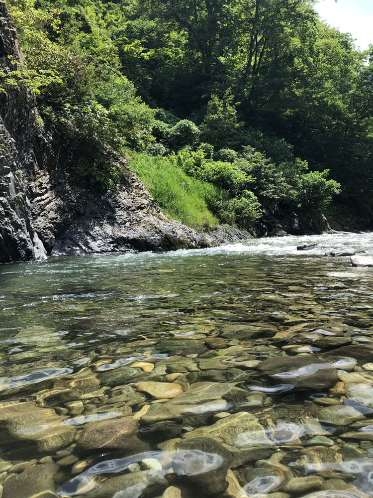 新潟県　十日町市　自然　渓谷　清津峡　清津峡渓谷トンネル　川