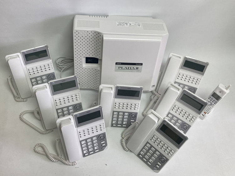 サクサ製プラティアⅢ電話機7台とDECT１台