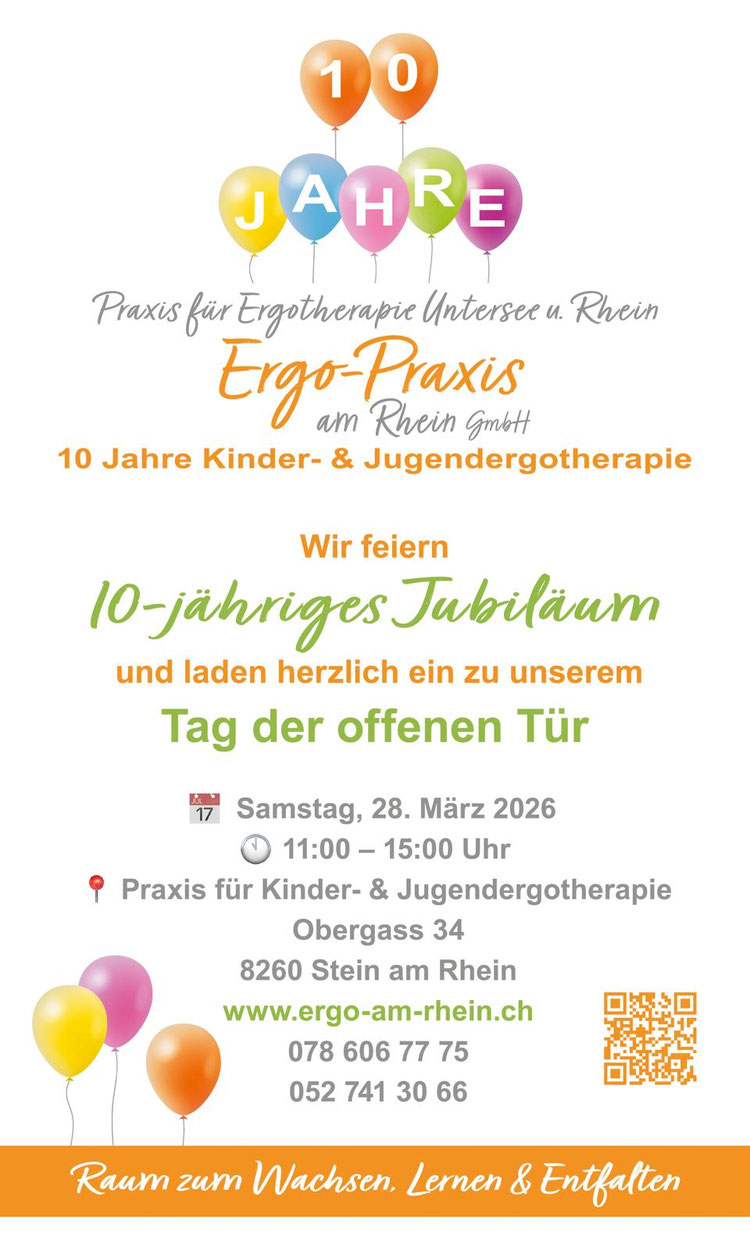10 Jähriges Jubiläum der Ergotherapie-Praxis für Kinder-Jugendliche Stein am Rhein