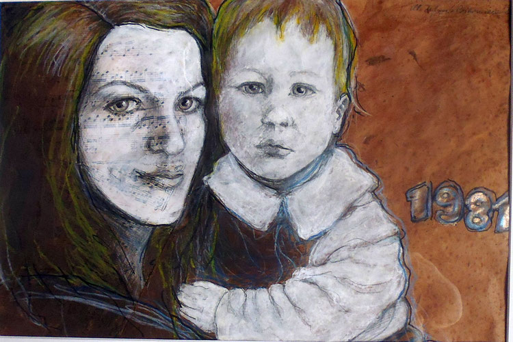 Zeichnung Mutter+Kind