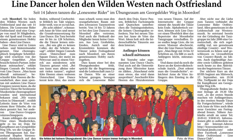 "Ostfriesische Nachrichten" 26.08.2014