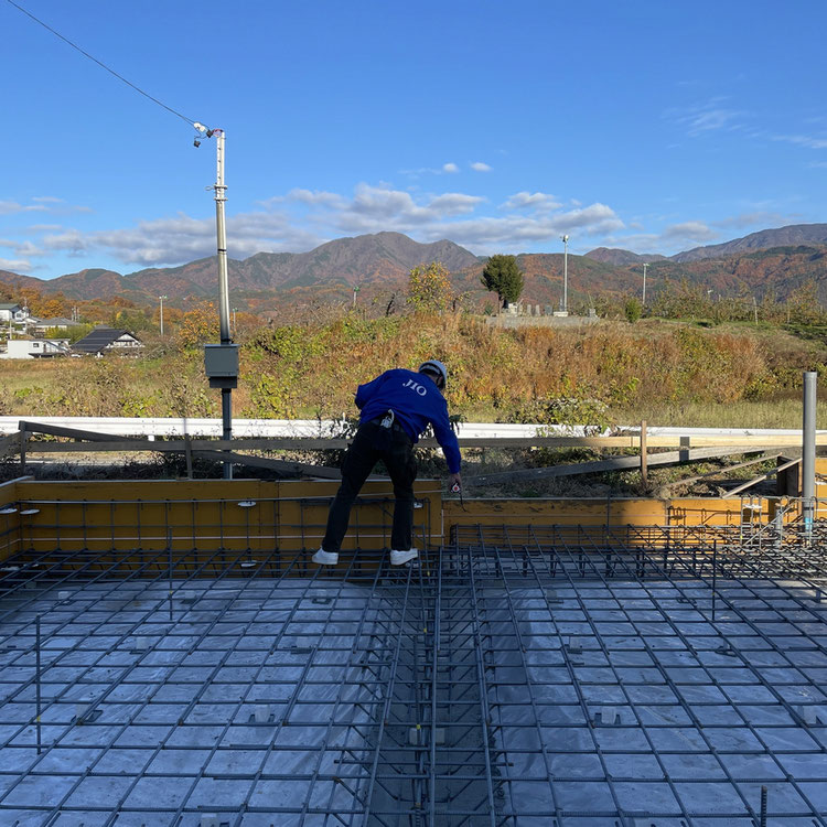 長野県　松本市　安曇野市　建築設計事務所　建築家　news設計室　丸山和男　住宅設計　設計監理　haamaiの家　基礎配筋検査