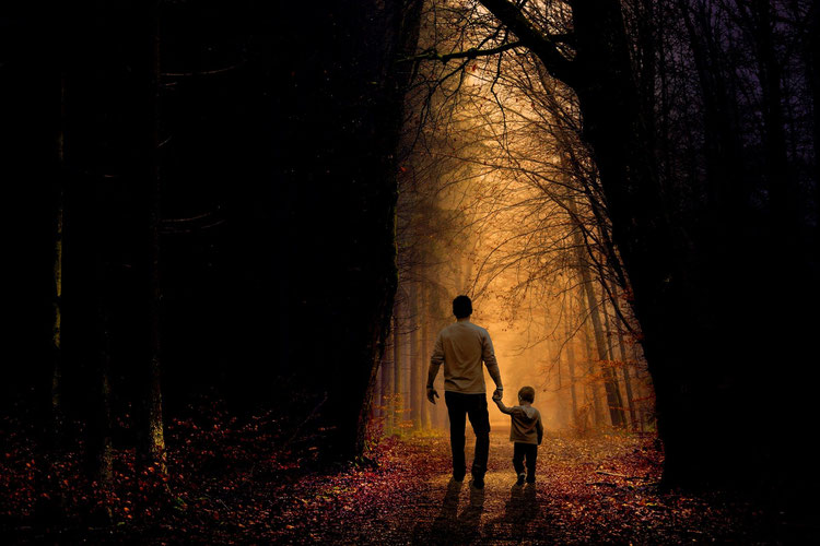 Père et fils , Forêt , Histoire , Imagination