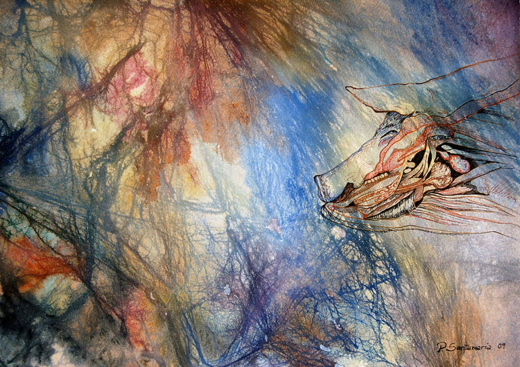 Cerdo 2009, acuarela 26.5X37cm
