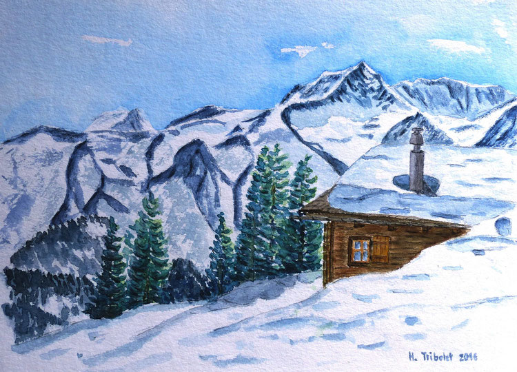 Foto:Hanstribolet.jimdi.com, Bergmalerei, aquarelles de montagne