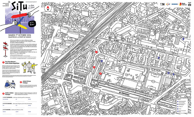 Le plan du quartier de la Porte de Vanves à personnaliser