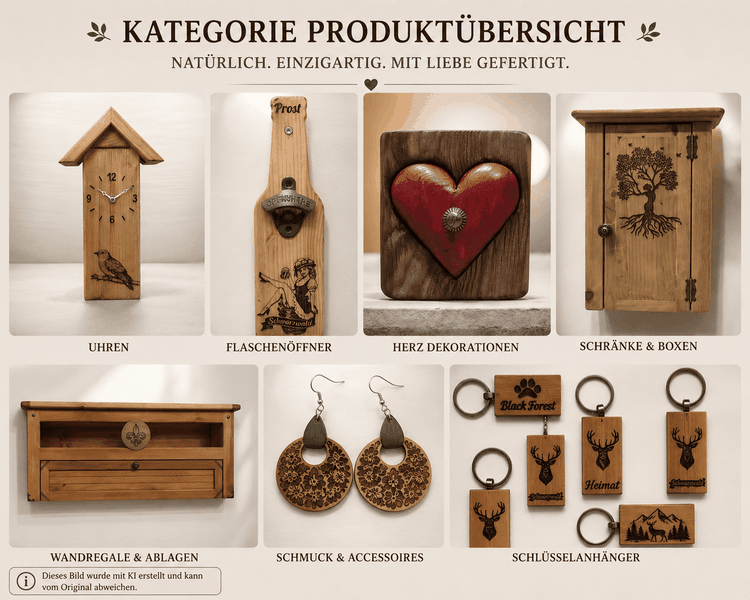 Rustikale Möbel und Dekorationsartikel aus Holz handgefertigt im Landhaus Schwarzwald-Stil 