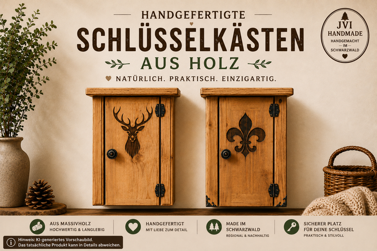 Handgefertigte Schlüsselkasten & Schlüsselschränke aus Holz im Landhausstil und Schwarzwaldstil 