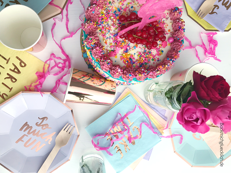 Flamingo Torte und Partyteller von Trallafitti & Gedöns