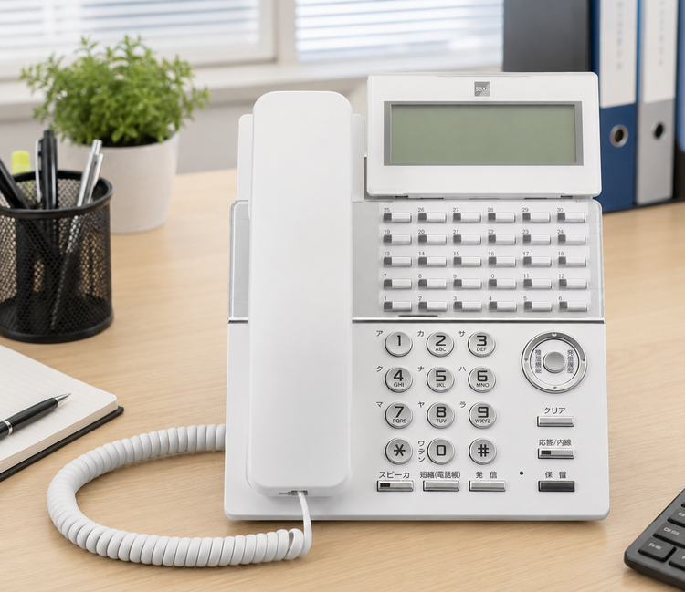 サクサ製プラティアⅢ電話機7台とDECT１台