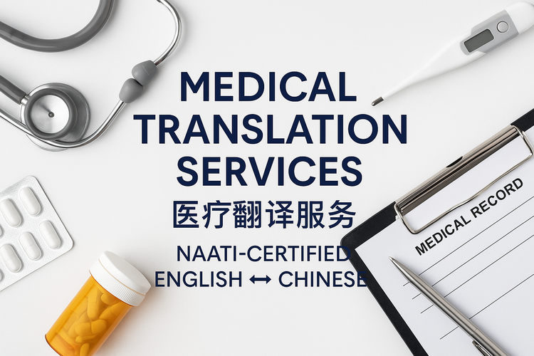 Mecial Translation Services - NAATI-certified English<>Chinese 医疗中英翻译服务