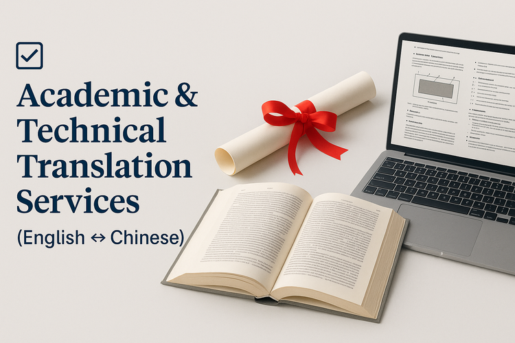 Academic & Technical Translation Services - NAATI-certified English<>Chinese 学术与技术中英翻译服务