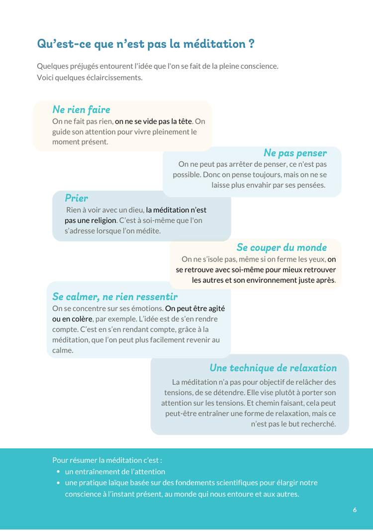 Compétences psychosociales. CPS. Ressources gratuites. PDF gratuit. Méditation. Petit Bambou à l'école. Pratique de la méditation en classe. Application gratuite. Méditer avec les enfants. Philo pour enfants. Philosophie pour enfants.
