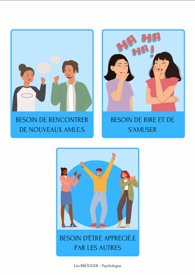 Cartes des besoins gratuites PDF. Léa Brügger. Besoins de l'enfant et de l'adolescent. Jeu de cartes gratuit. CPS CNV. Psychologie. Compétences psychosociales. Outil gratuit.