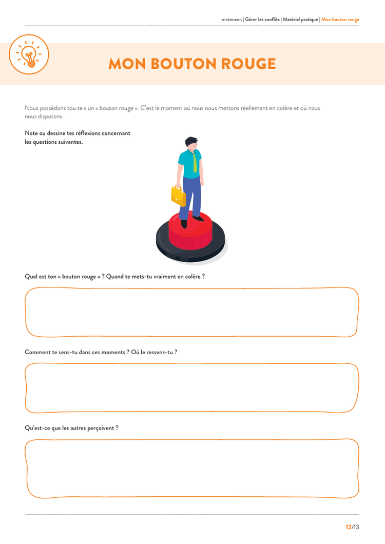 Compétences psychosociales. CPS. Ressources gratuites. PDF gratuit. Philosophie pour enfants. Philo pour enfants. CNV. Communication Non violente. Mon bouton rouge. Harcèlement scolaire. émotions. Jeu gestion de conflits PDF. 