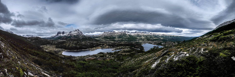 So to say, the exit of the Dientes Navarino trail along the passo Virginia. Storm is coming up, as you can see at the clouds.
