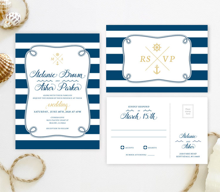 Cruise ship wedding invitations LemonWedding