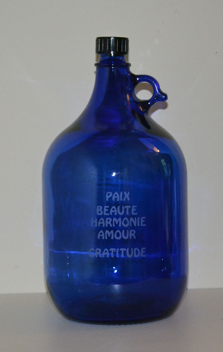 Bouteille Bleue COBALT de 5 Litres - Site de Baba-Brice