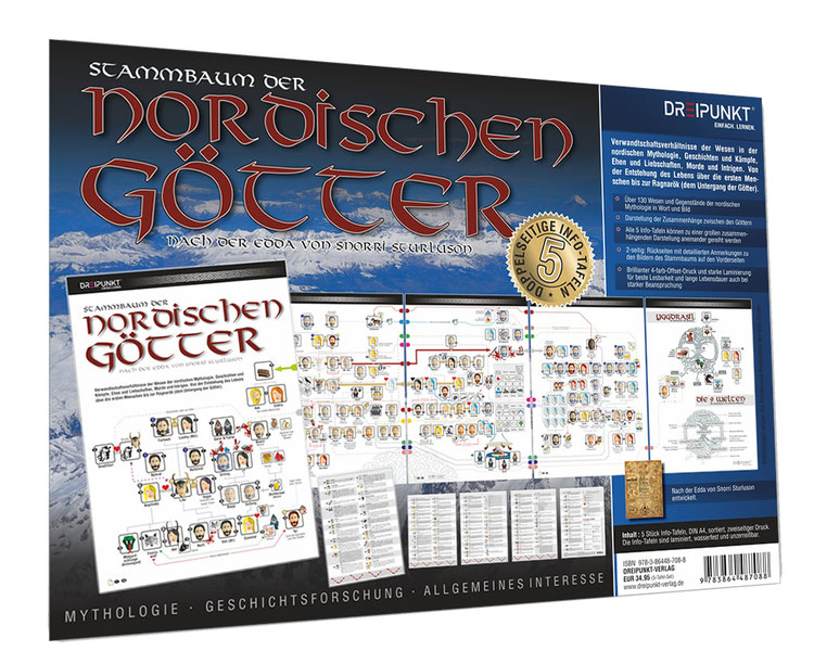 Dämon Der Nordischen Mythologie 5 Buchstaben Set Stammbaum der nordischen Götter - DREIPUNKT®
