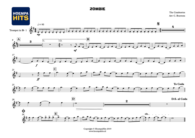 Zombie - Blaasarrangementen van hoempahits!