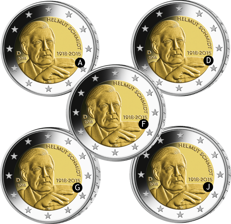Helmut Schmidt 2€Münze 2018 Meine Münze