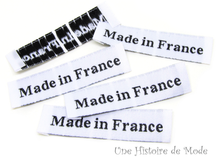 Etiquettes made in France blanches / fait en France - UNE HISTOIRE DE MODE