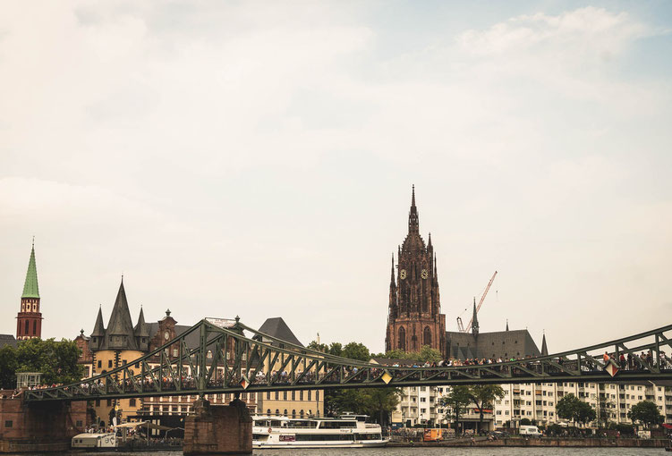 Frankfurt Germany ofpenguinsandelephants of penguins & elephants old town iron bridge dome st. bartholomew