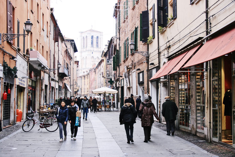 Ferrara Italy ofpenguinsandelephants of penguins & elephants Romanesque Ferrara shops shopping