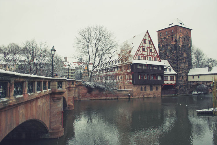 Nuremberg Germany ofpenguinsandelephants of penguins & elephants river Pegnitz love island