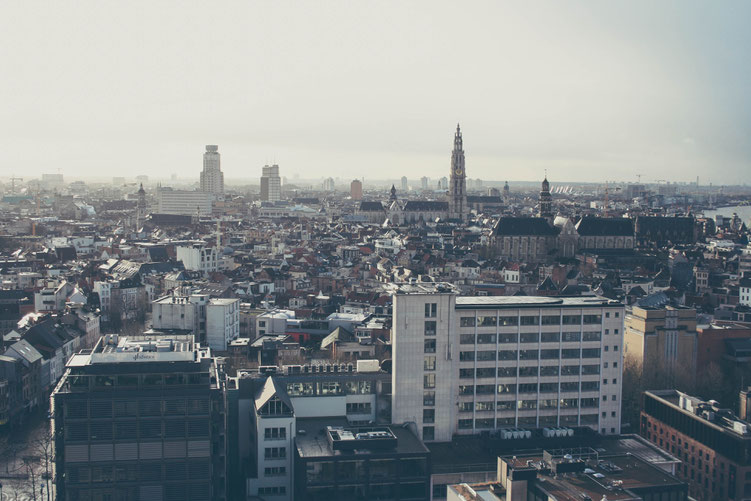 Antwerp Belgium ofpenguinsandelephants of penguins & elephants MAS Museum an der Strom view rooftop