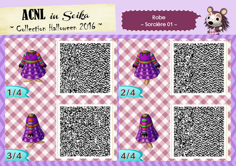 ACNL QR Code 2016 Halloween robe sorcière 01