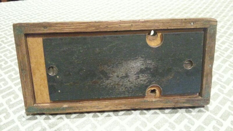 British Raj Key - particular of hard metal sheet add under the base, to encrase the weight of this key.