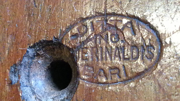 Italian postal telegraph key - Ing. E. De Rinaldis - particular of trademark