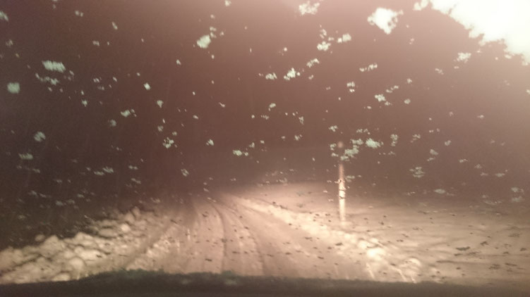 ... an diesem Tag wurde der Regen noch zum Schnee.