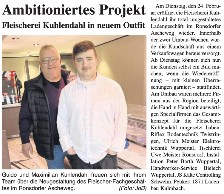 Artikel im Ronsdorfer Sonntagsblatt - KW8 22.02.2026