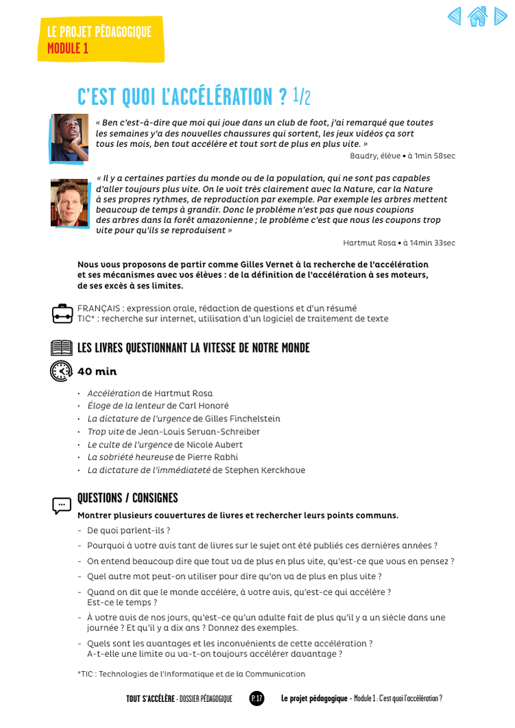 Tout s'accélère. Dossier pédagogique gratuit. Gilles Vernet. Temps. Accélération. Harmut Rosa. Quête de sens. Philo pour enfants. Activités philosophiques. PDF gratuit. Pratique philosophique.