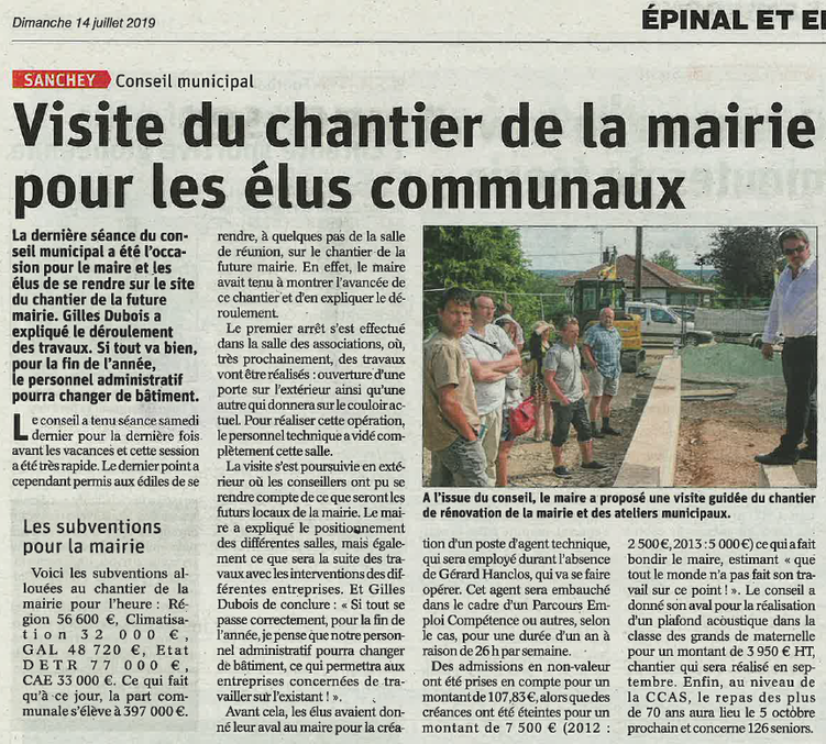 Projet "Travaux de restructuration et d'extension de la mairie et des locaux techniques"