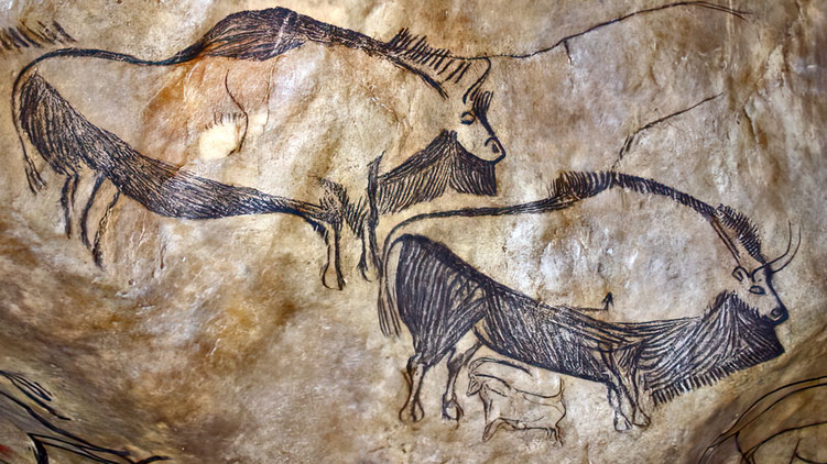 Cave painting. Niaux Cave. France.
