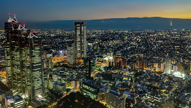 Tokyo au couchant, Japon