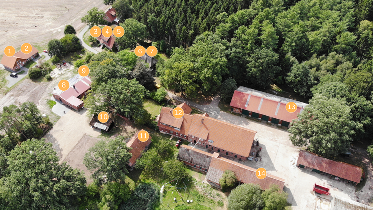 Lageplan vom Imkershof der Familie Röhrs in Schneverdingen-Surbostel