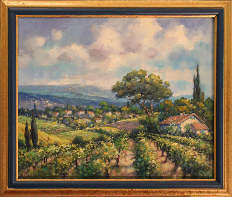 "Weingarten in der Provence", 60 cm x 50 cm