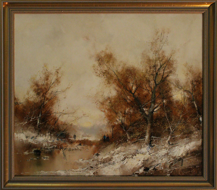 "Winterlandschaft", 80 cm x 70 cm