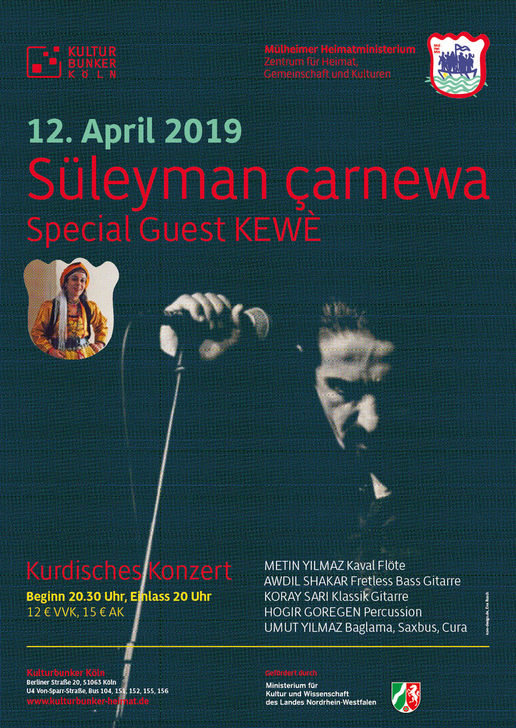 Konzertplakat Süleyman carnewa. Gestaltung: icon-design.de