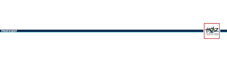 Trennlinie mit HOZ Logo und Schriftzug PROFICIENT zur visuellen Strukturierung auf der Webseite