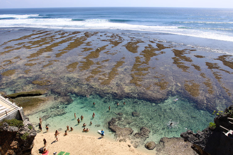 Uluwatu à marée basse