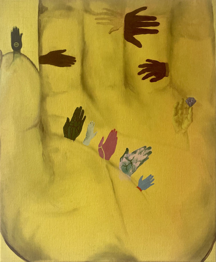 'art. 1 gelijke behandeling en discriminatieverbod'  olieverf - linnen  60 x 50 cm. 2022  in opdracht van de Tweede Kamer